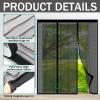 Magnetic Insect Screen Door Curtain 242 x 260 cm, Strong Magnets, Weatherproof, Self-Closing, Black view 2
