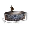 WOTZOV Oval Ceramic Art Deco Vessel Sink with Faucet view 2