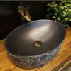WOTZOV Oval Ceramic Art Deco Vessel Sink with Faucet view 3