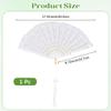CREATCABIN Folding Fan White Lace Line Dance Fan view 2