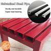 Outdoor Garden Bench, Weather-Resistant Backless Metal, Black, 100 x 40 x 45 cm (Orange, 150 x 40 x 45 cm) view 3