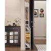 Narrow Metal Coat and Shoe Rack with 4 Angled Upper Shelves view 2