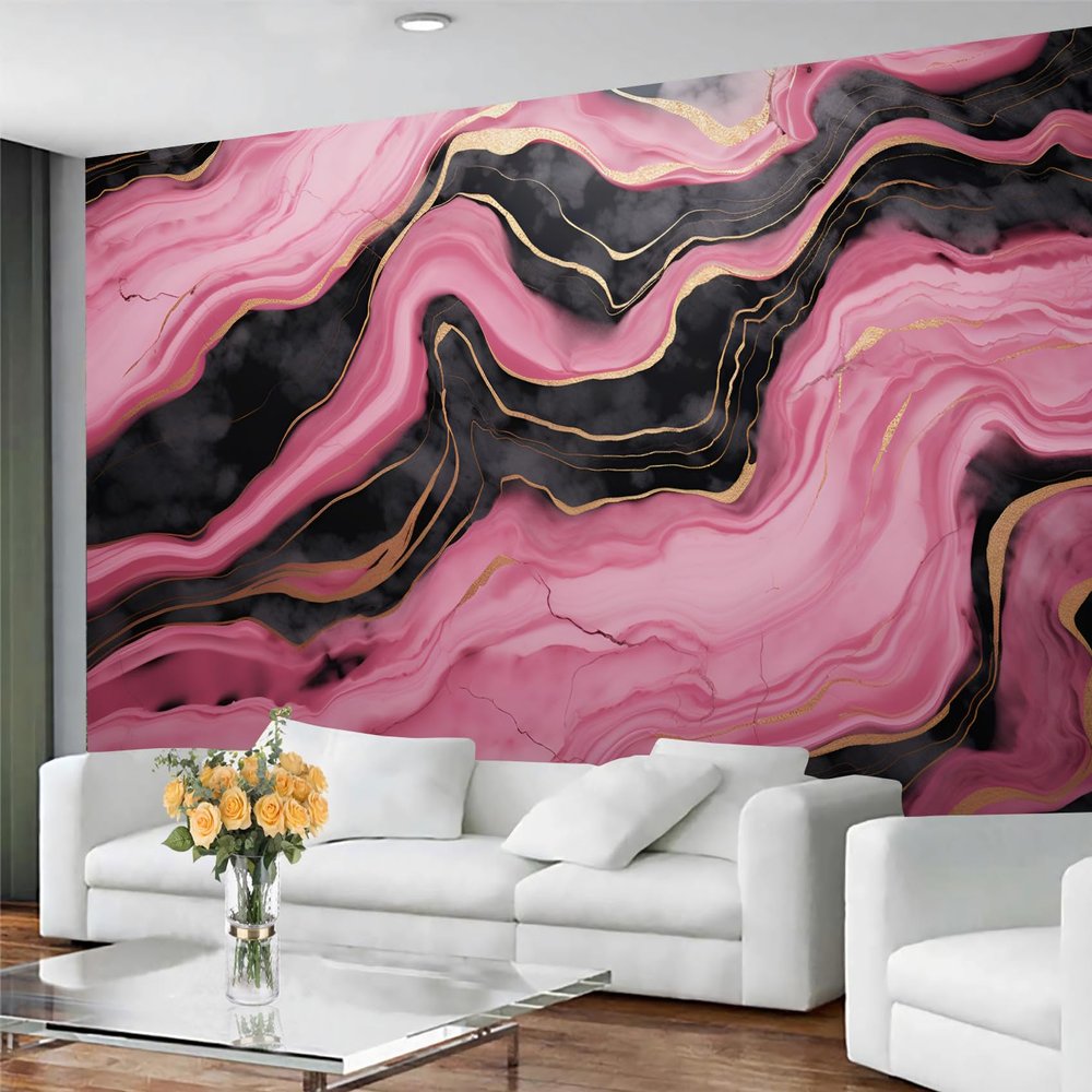GIVLWF Marble Peel-and-Stick Wallpaper Mural