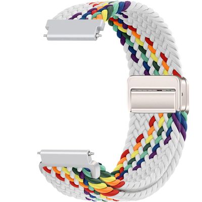 Issinlky 22mm Nylon Braided Band Compatible with Garmin Venu 2/3, Vivoactive 4, Galaxy Watch 3 45mm, Watch 46mm, Gear S3, and GT 4