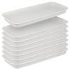 SINJEUN 8-Pack Rectangular Plant Pot Saucers, 39.5 x 17 x 3 cm, for Indoor and Outdoor Use view 1