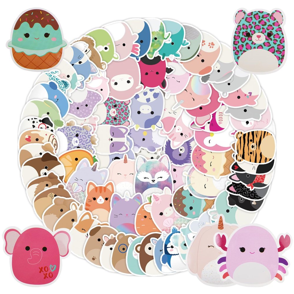 100 Pcs Kawaii Animal Sticker Set