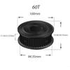1 Pc 50T/60T HTD5M Steel Timing Pulley, 11 mm Belt Width (for 10 mm Belts), 8–28 mm Bore view 4