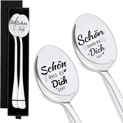 2-Piece Engraved Coffee Spoons