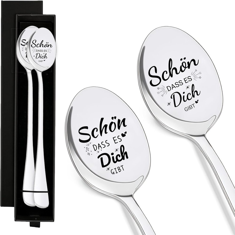 2-Piece Engraved Coffee Spoons