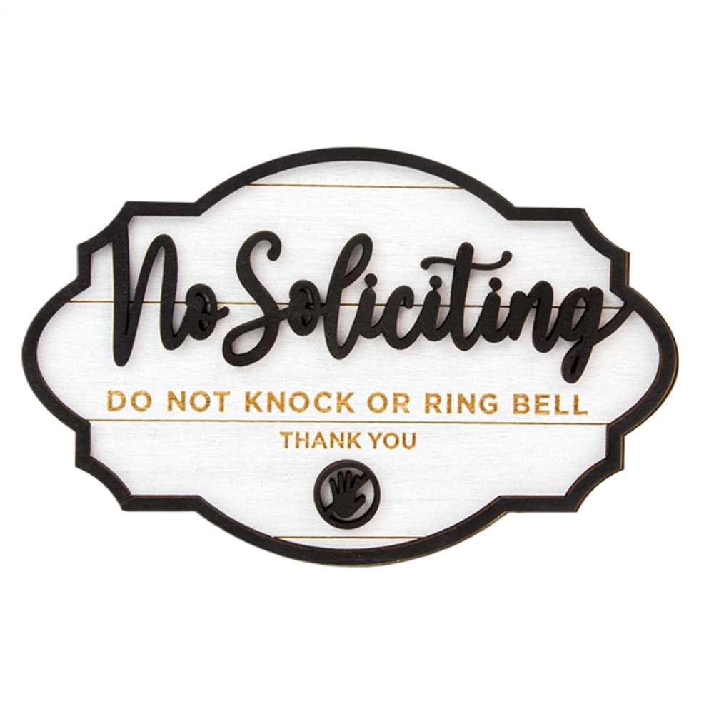 No Soliciting Sign