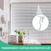 Valance Clips, 6.3 cm, Concealed Clear Plastic Clips, 10-Pack view 4