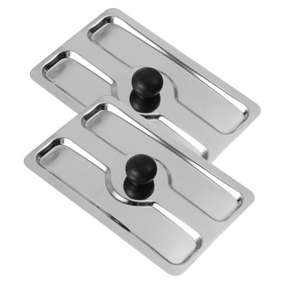 Toaster Covers, 2-Pack, Stainless Steel and Plastic, Silver