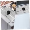 Toaster Covers, 2-Pack, Stainless Steel and Plastic, Silver view 4