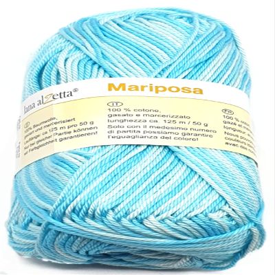 Summer Knitting Yarn in Mercerized Cotton 50g (006 Turquoise Print)