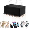 FXGZCJ Outdoor Furniture Cover 232 x 152 x 65 cm, 420D Oxford Fabric, Waterproof, Windproof, UV-Resistant, Gray view 1
