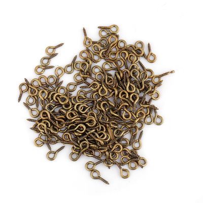 200pcs Alloy Screw Pins for Jewelry Making - Antique Bronze