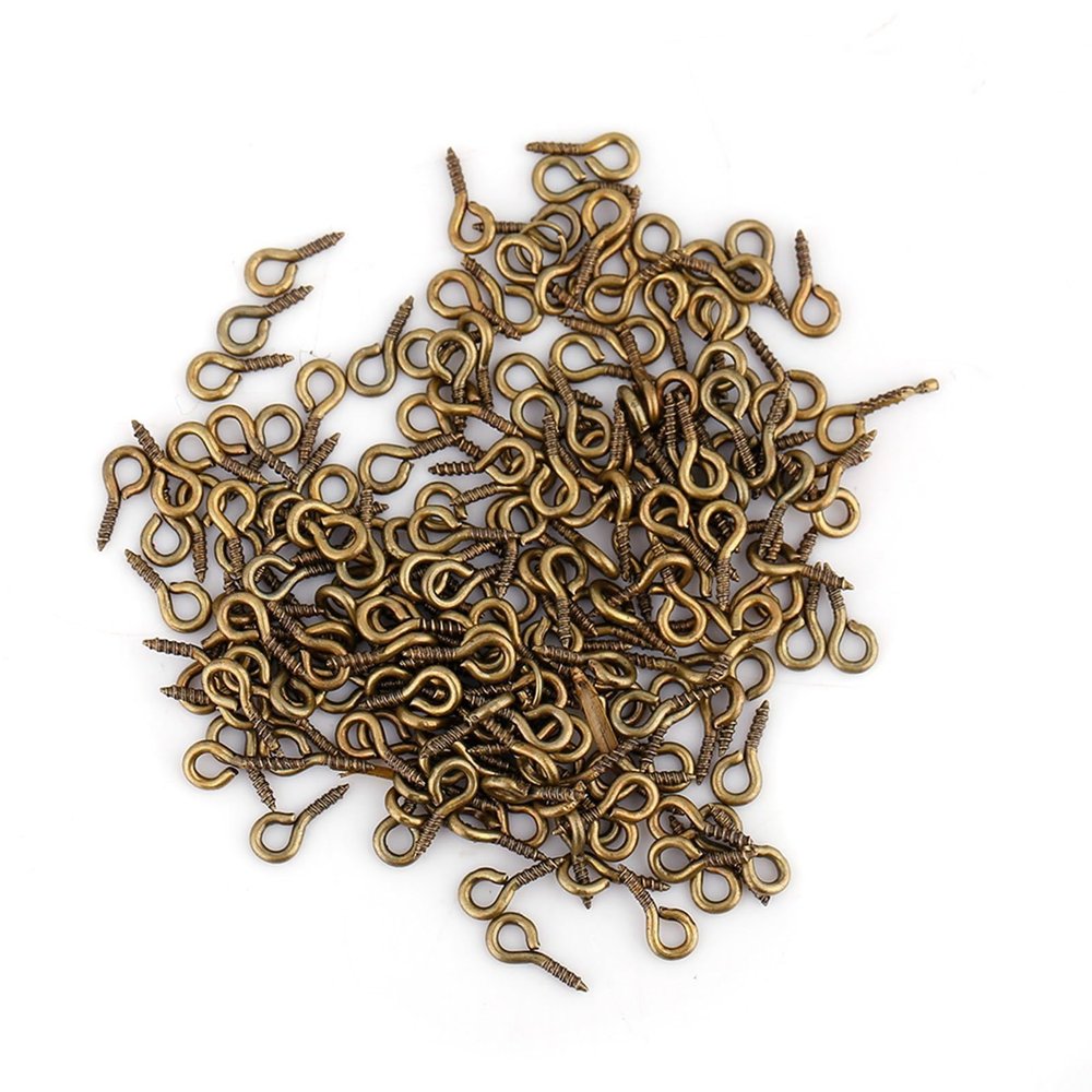 200pcs Alloy Screw Pins for Jewelry Making - Antique Bronze