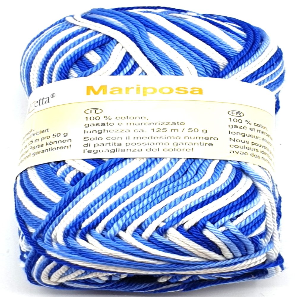 Summer Knitting Yarn in Mercerized Cotton 50g (007 Blue Print)