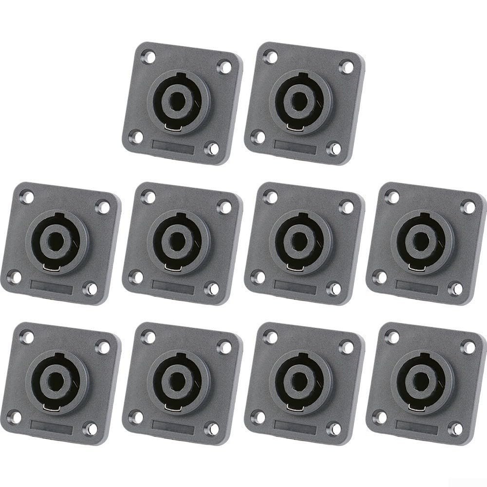 4-Pin Speakon Connectors for Mixers and Speakers, 10-Pack