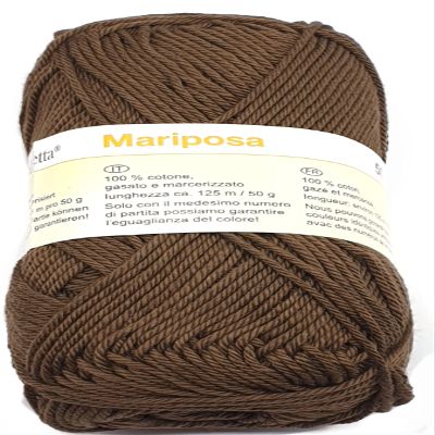 Summer Knitting Yarn in Mercerized Cotton 50g (071 Brown)