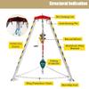 Portable Rescue Tripod for Confined Spaces with Anti-Drop Mechanism view 3