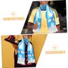 HEMOTON 4-Pack Traditional Soccer Scarves with Victory Spirit, Stylish Accessory and Warm Sports Scarves for Soccer Parties and Everyday Wear view 3