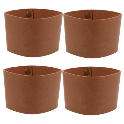 LAPYAPPE Reusable PU Coffee Cup Sleeves - 4 Pack