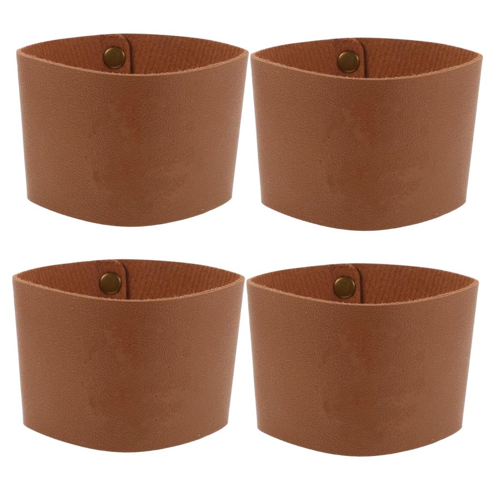 LAPYAPPE Reusable PU Coffee Cup Sleeves - 4 Pack