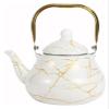 2.5 L Enamel Tea Kettle for Stovetops, White view 1