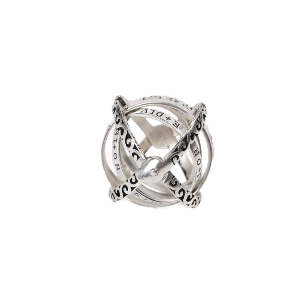 Astronomical Sphere Ring Flip Deformation Pair Ring