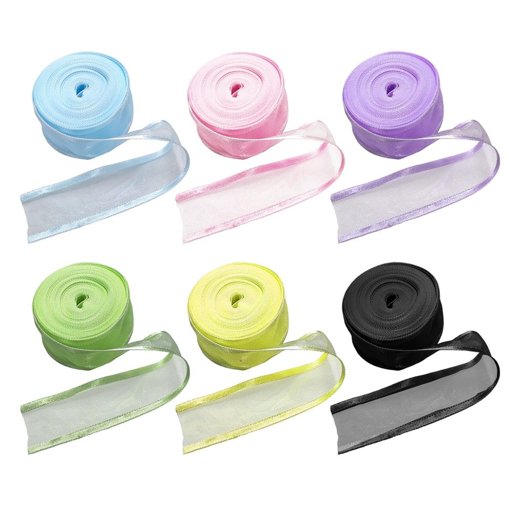 AIRTILY 6 Rolls Chiffon Ribbon