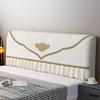 Dustproof Stretch Headboard Cover, Removable Polyester Bed Headboard Slipcover, Washable, Off White, 190 cm view 1