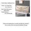 Dustproof Stretch Headboard Cover, Removable Polyester Bed Headboard Slipcover, Washable, Off White, 190 cm view 3