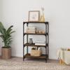 Industrial Bookshelf, Brown Oak, 60 x 33 x 100 cm, Engineered Wood and Steel, Versatile Storage for Bedroom, Living Room, Office, TV Stand view 4