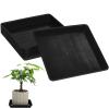 Hemobllo 12-Pack Square Plant Pot Saucers, Colorfast, Non-Slip and Wear-Resistant view 1