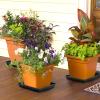 Hemobllo 12-Pack Square Plant Pot Saucers, Colorfast, Non-Slip and Wear-Resistant view 2