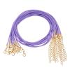 QUARKZMAN 10-Piece Waxed Necklace Cords, 45 cm x 1.5 mm, Braided, Purple view 1