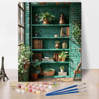 Paint by Numbers Kit for Adults, DIY Canvas Painting Set with 3 Brushes and Acrylic Paint, 70 x 95 cm - CW2504V4
