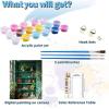 Paint by Numbers Kit for Adults, DIY Canvas Painting Set with 3 Brushes and Acrylic Paint, 70 x 95 cm - CW2504V4 view 3
