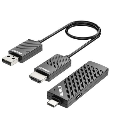 BENFEI Wireless USB-C Transmitter and HDMI Receiver, 1080p, USB-C to HDMI, up to 30 m, 65W PD, Compatible with MacBook, iPad Pro, iMac, S23, XPS 17