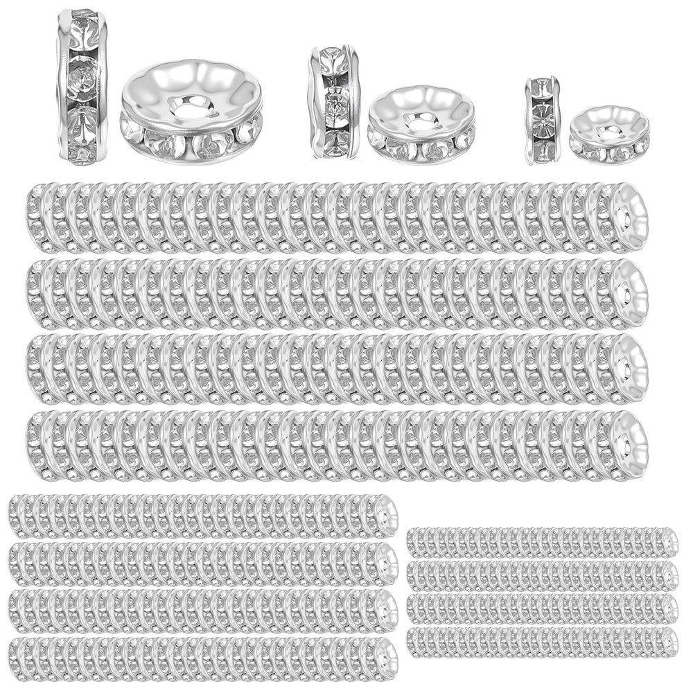 300 Silver Glass Beads for Jewelry Making