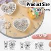 300 Silver Glass Beads for Jewelry Making view 2