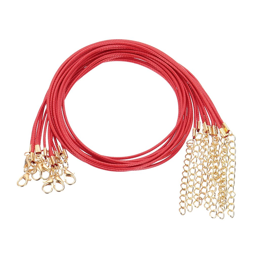 QUARKZMAN 10 Pack Waxed Necklace Cord, 45cm x 2mm