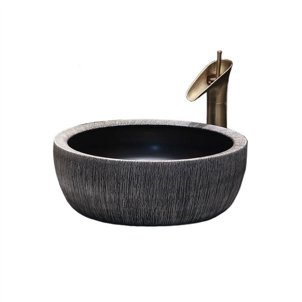 asdchZen Vintage Ceramic Countertop Bathroom Sink