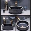 asdchZen Vintage Ceramic Countertop Bathroom Sink view 3