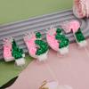 Pink & Green Birthday Number Candle, Glittery Sequin Witch Theme Cake Decoration with Rhinestone Crown Design for Birthday Party Decoration Anniversary Wedding (Number 4) view 4