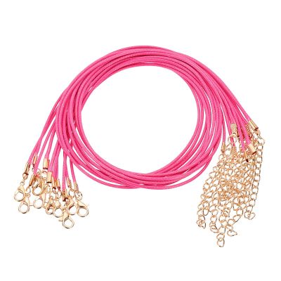QUARKZMAN 10 Pack Waxed Necklace Cord, 45cm x 1.5mm