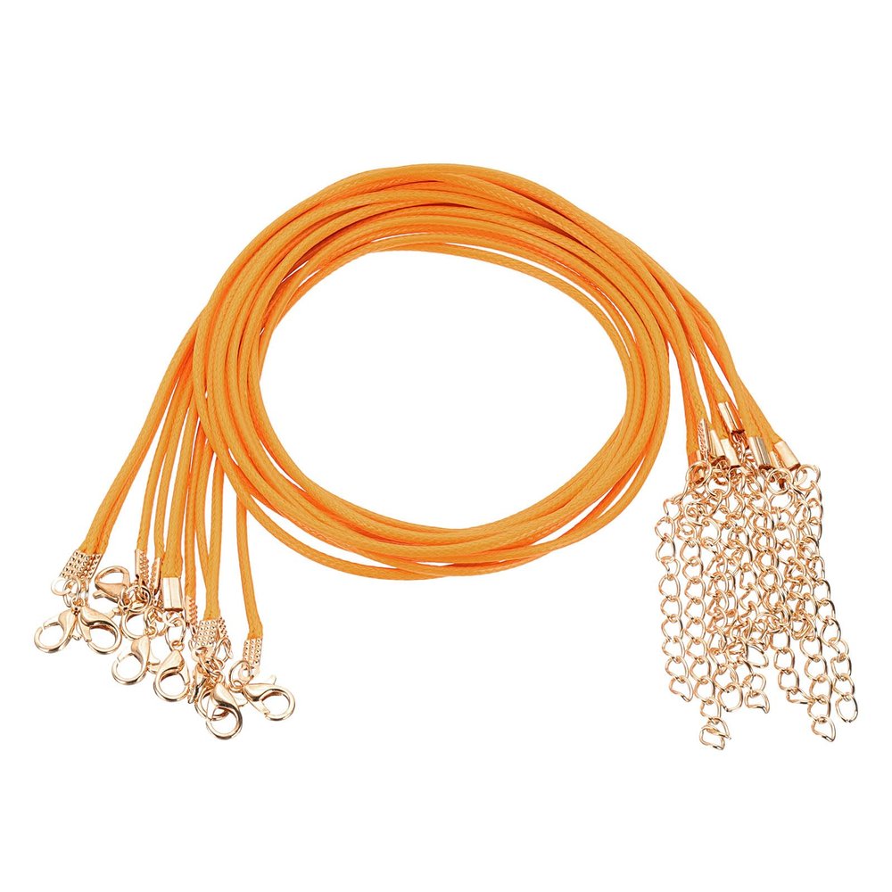 QUARKZMAN 10 Pack Waxed Necklace Cord, 45cm x 1.5mm