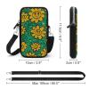 Anceky Crossbody Bag for Women, Yellow Smiley Floral Print, Cell Phone Wallet, Adjustable Strap view 4