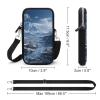 Anceky Women's Crossbody Phone Bag with Snowy Mountain Print and Adjustable Strap view 2